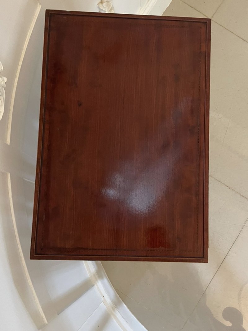 Superb Quality Antique Edwardian Mahogany Inlaid Quartetto Nest of Tables - Image 2